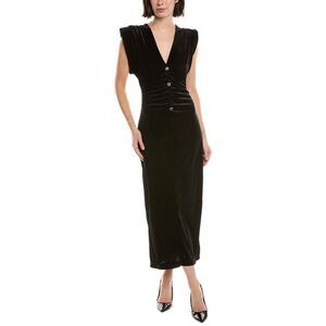 Estellina Womens Sleeveless Midi Dress, Black
